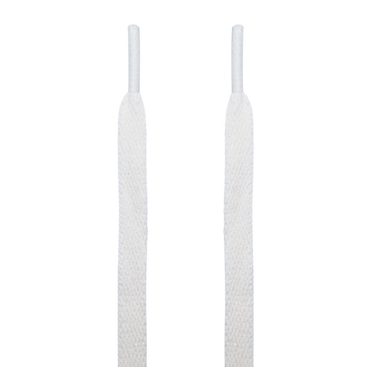 White Jordan Flat Shoelaces