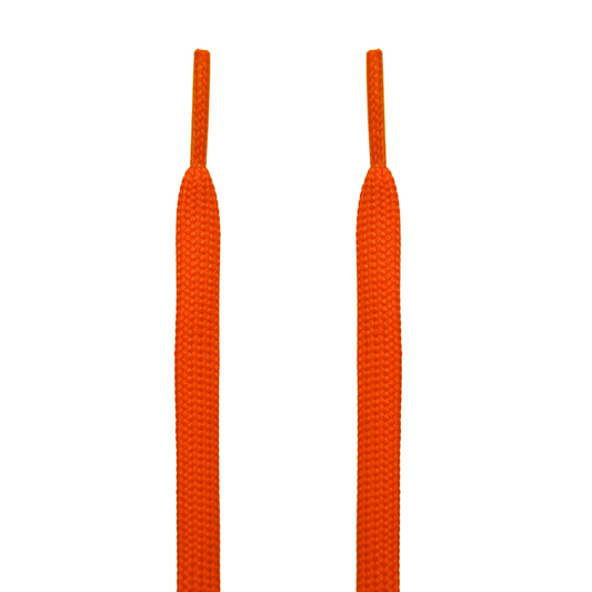 Neon Orange Dunk Flat Shoelaces