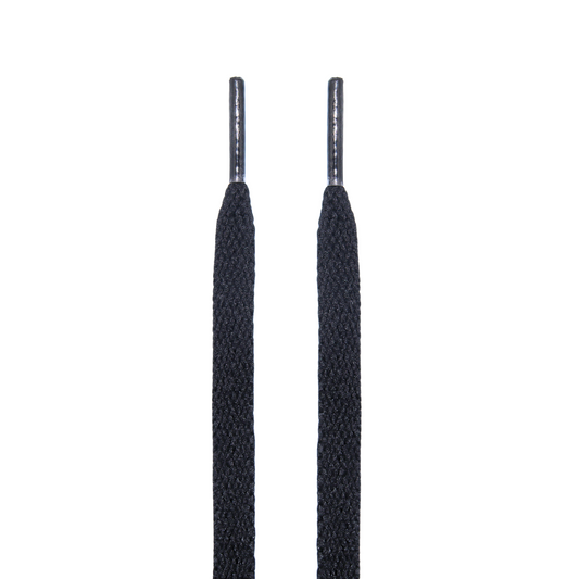 Black Jordan Flat Shoelaces